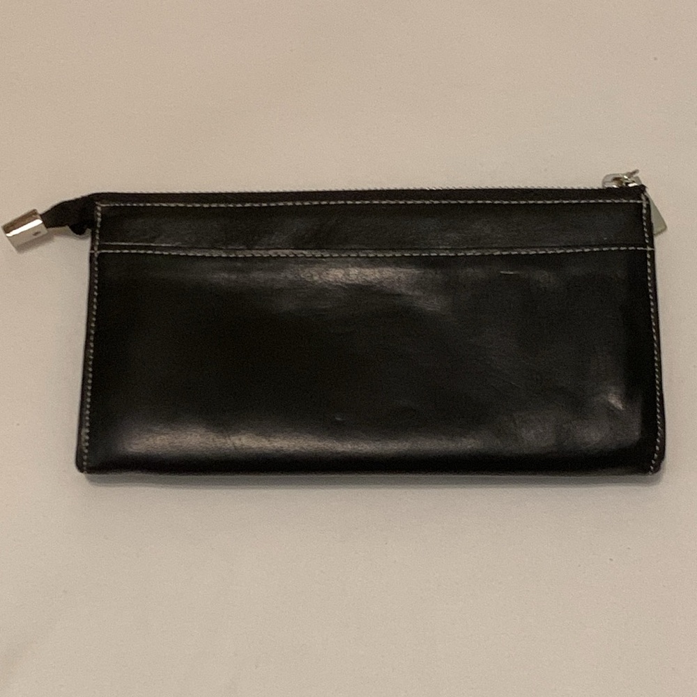 NWT Perlina Black Genuine Leather Zipper Wallet - Picture 2 of 8
